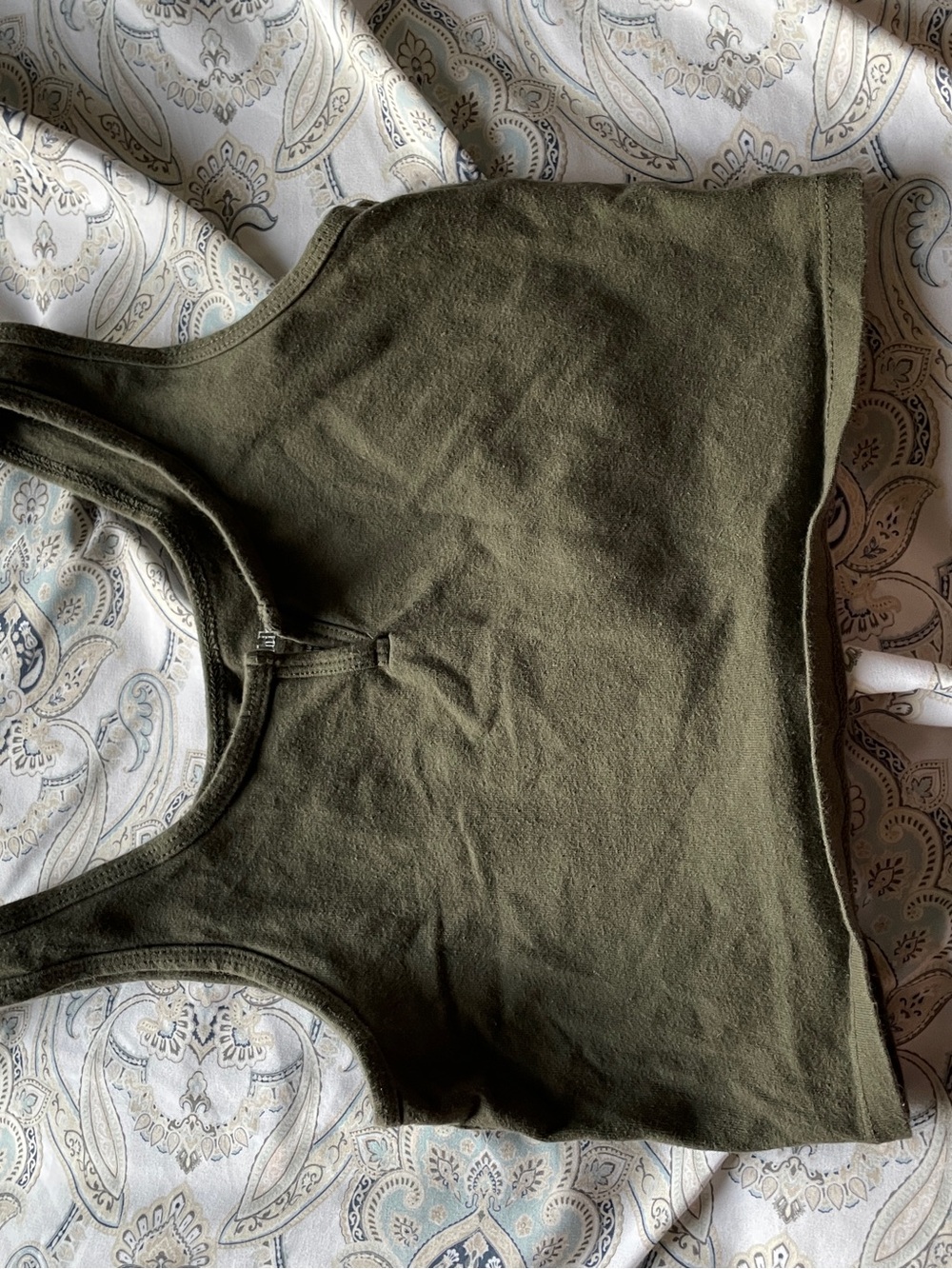 Olive Green Women's Ribbed Tank Top